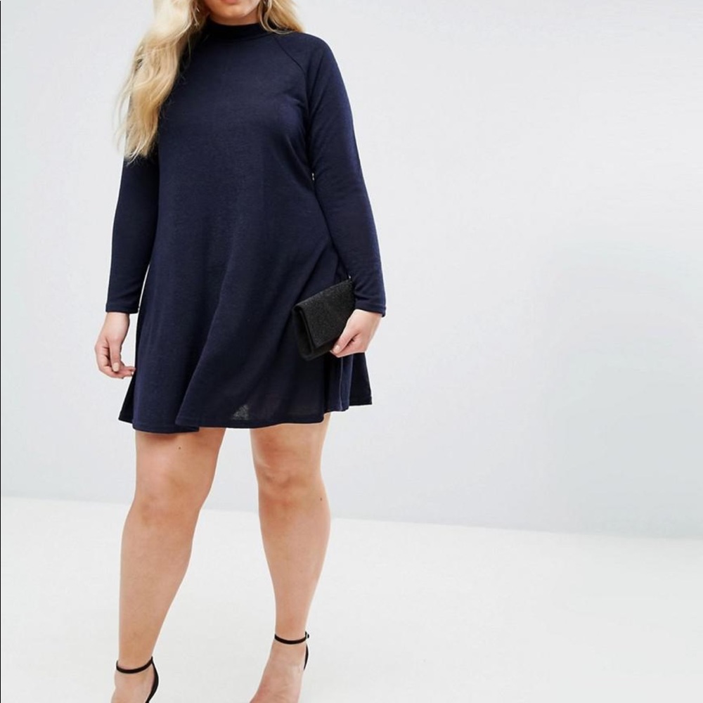 AX Paris Curve Navy Swing Dress - NWT